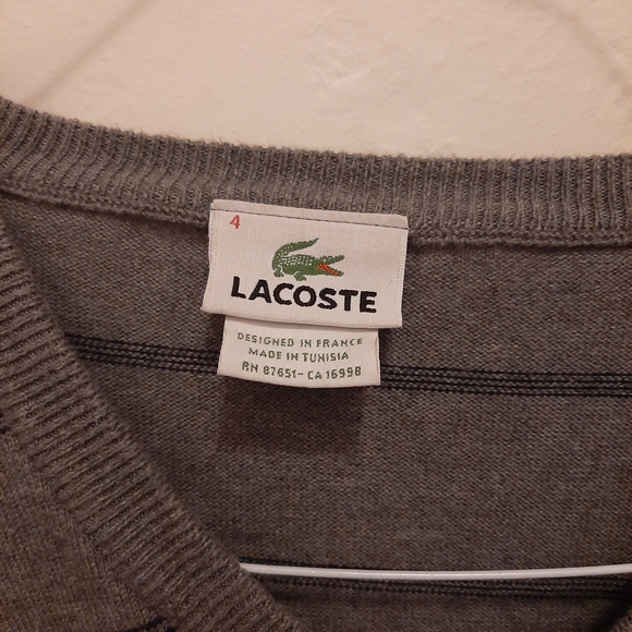 Lacoste stripped pull over sweater - Picture 2 of 3